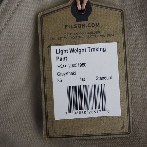 Filson Men's Pant Treking Light Weigh Convertible - Picture 14 of 14